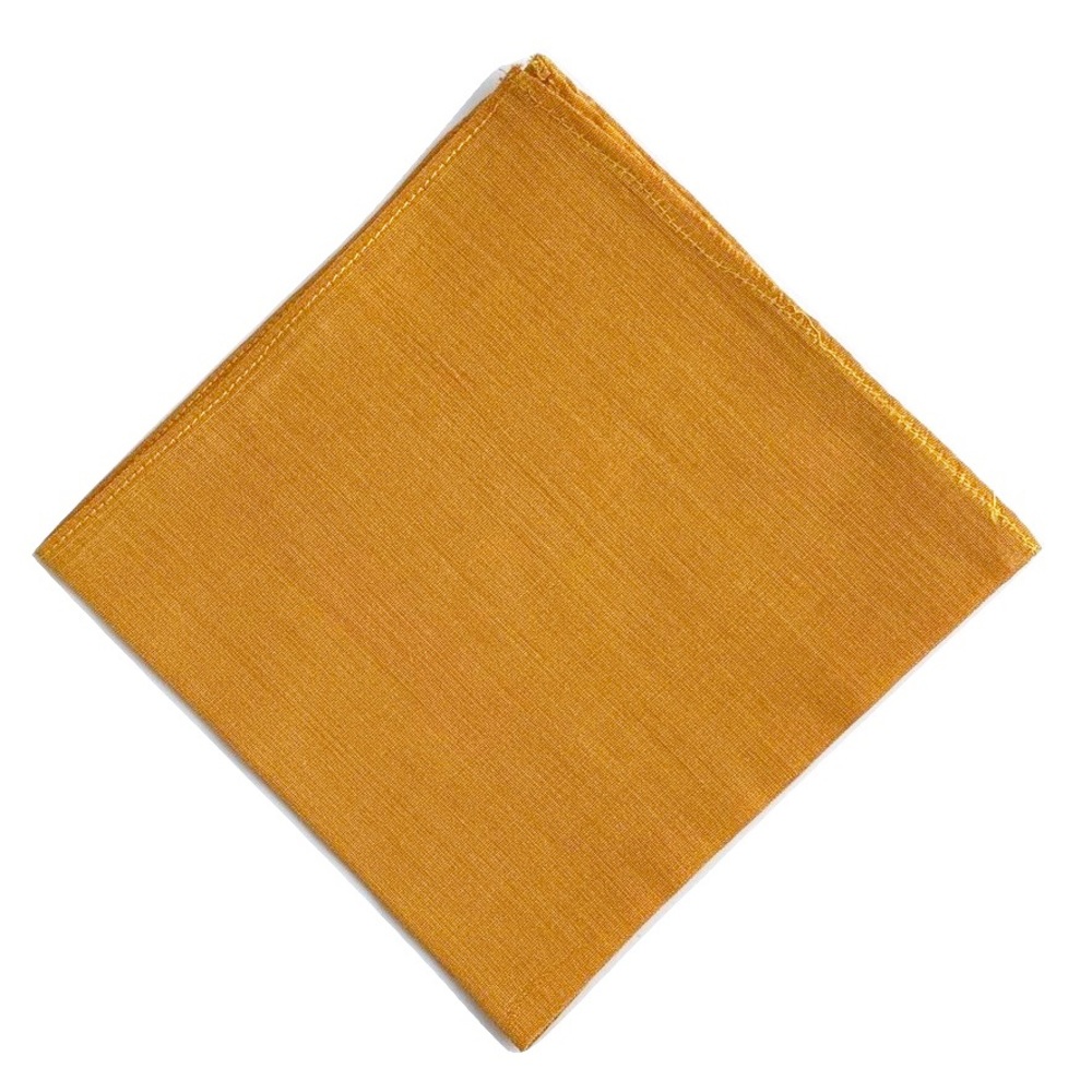 Marigold Shot Silk Pocket Square Handkerchief